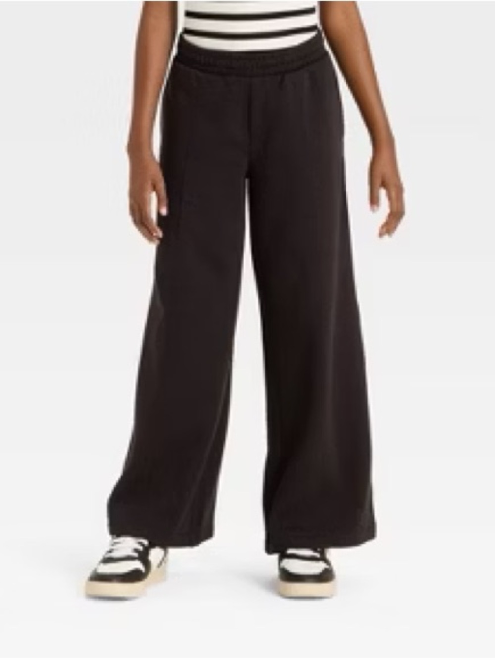 Art Class Black Wide-Leg Pants Girls Size S (6/7) NWT